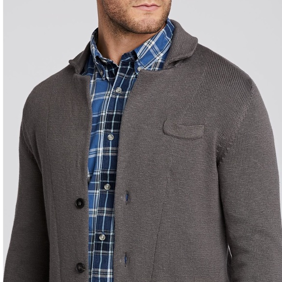 MEN'S TIMBERLAND SWEATER SLIM FIT SLUB CARDIGAN - Picture 4 of 5